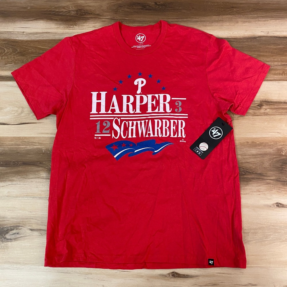 Bryce Harper Kyle Schwarber T Shirt Mens Large 47 Brand Philadelphia Phillies